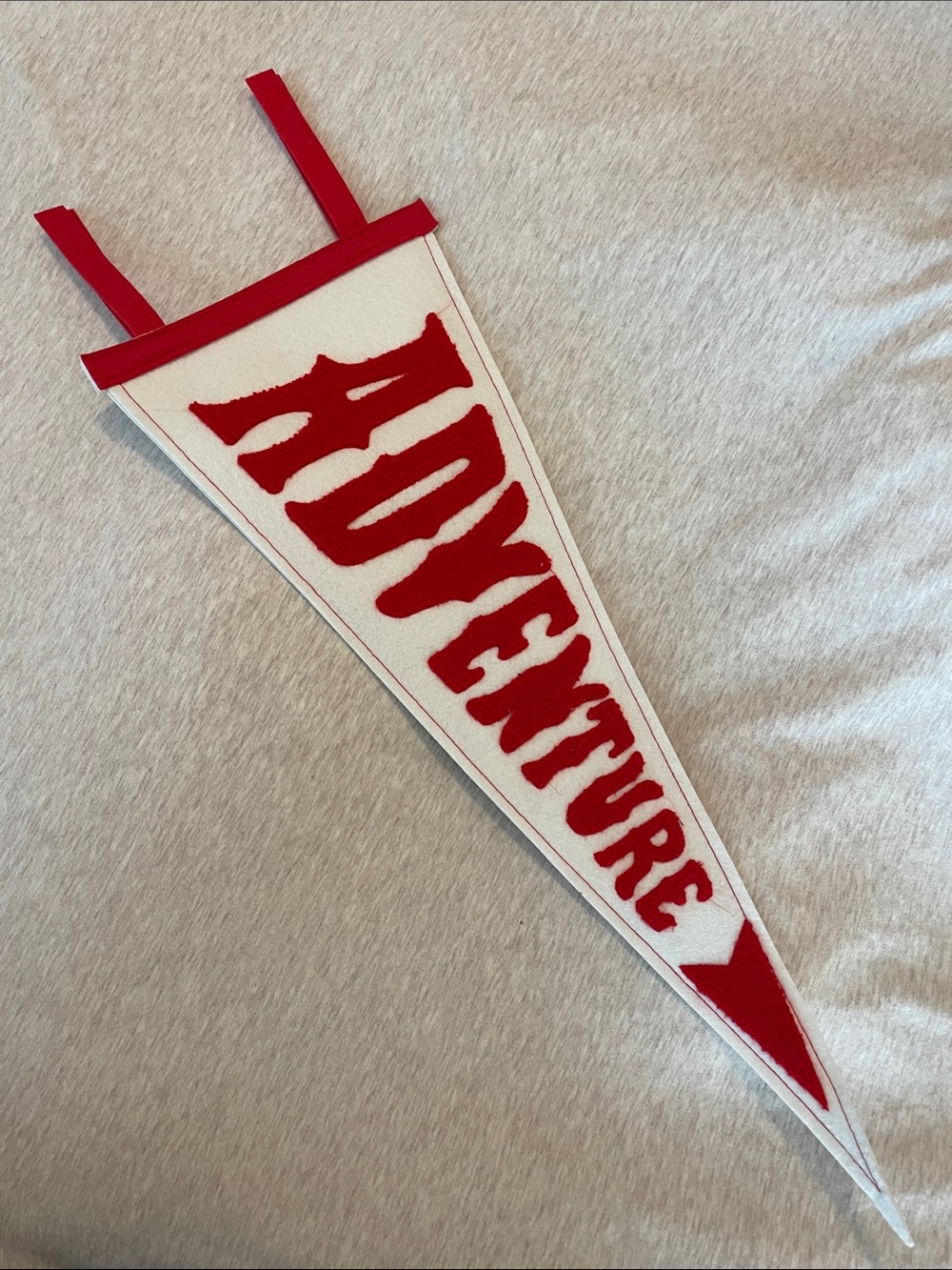 Red & White 'Adventure' Felt Pennant Banner